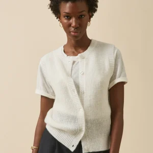 Gilet sans manches femme avec laine, alpaga et mohair