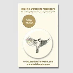 Badge – Oiseau Coloré – Briki Vroom Vroom