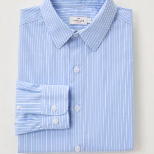 Chemise popeline rayée Slim Fit homme