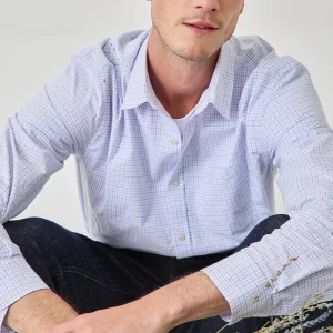 Chemise carreaux Tattersall homme coupe contemporaine