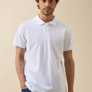 Polo uni maille piquée homme coton biologique