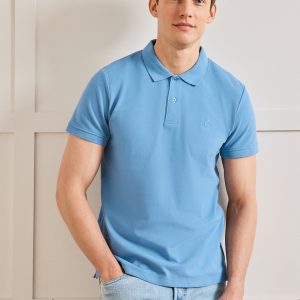 Polo uni maille piquée homme coton biologique