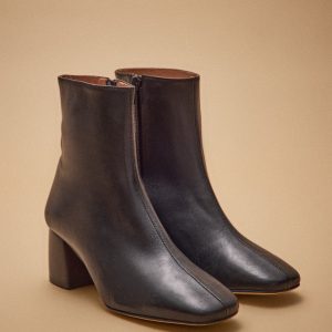 Boots à talon cuir femme