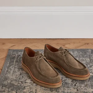 Derbies lacets croûte de cuir homme