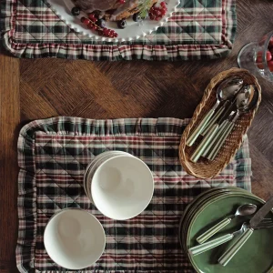 Set de table à carreaux par lot de 2 - Collection Noël