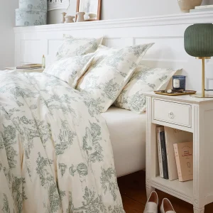 Housse de couette percale de coton "Esprit toile de Jouy"