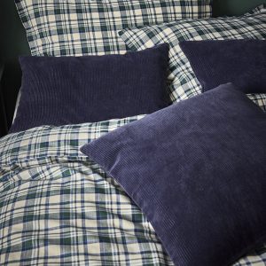 Housse de coussin en velours côtelé
