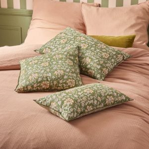 Housse de coussin fleuri indien