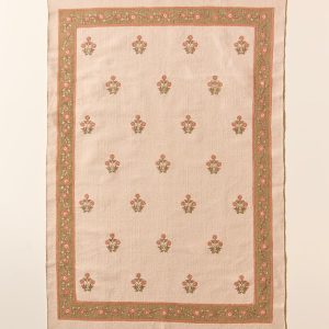 Tapis Agathe en coton brodé - Grand modèle