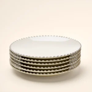 Assiette plate "Perle" par lot de 6 - Collection Costa Nova