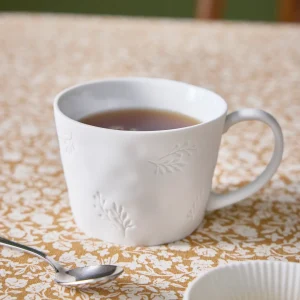 Tasse feuillage en céramique par lot de 4