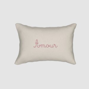 Petit coussin – Amour – Rose – Bobbin & Tricot