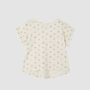 Tee-shirt – Coton – Écru – Griotte Violet – Enfant – Émile et Ida