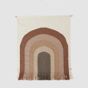 Tapis mural Arc-en-ciel en laine choko – Oyoy