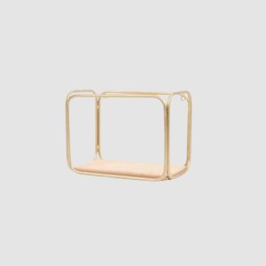 Étagère en Fer Carrée Dorée – Honoré Déco
