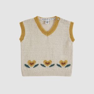 Pullover sans manches – Grège – Bébé – Émile et Ida