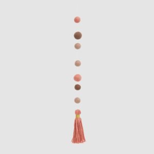 Suspension Perles et Pompon – Harmonie Litchi – Muskhane