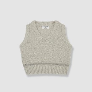 Pull sans Manches – Favio – Tricot Beige – One More in the Family