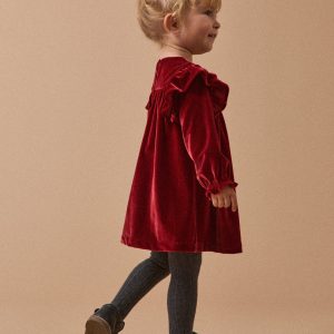 Robe en panne de velours bébé