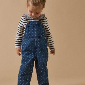 Salopette en denim imprimé Bébé