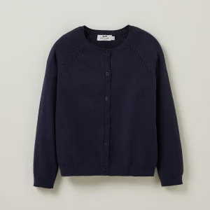 Cardigan Fille en coton et laine