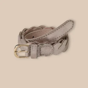 Ceinture en cuir tressé et irisé Fille