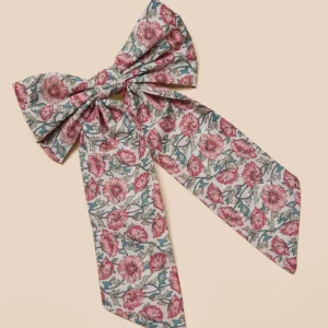 Barrette Fille grand noeud en tissu Liberty