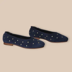 Ballerines en cuir clouté Fille