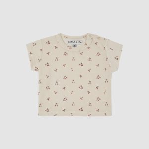 Tee-shirt Éponge – Écru – Griotte Violet – Enfant – Émile et Ida