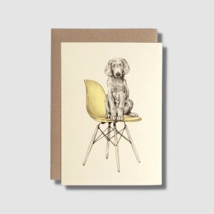 Carte – Chien sur sa chaise – Briki Vroom Vroom