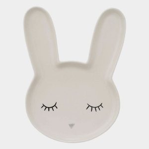 Assiette en grès Lapin Blanc – Bloomingville