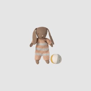 Coffret lapin Bunny Micro marron et rose poudré – Maileg