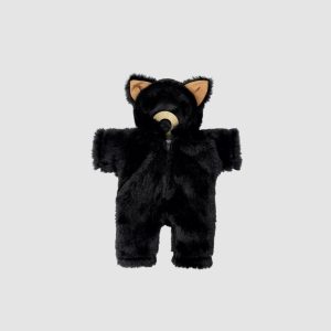 Babies – Combinaison Halloween P’tit Chat en fausse fourrure Rabbit noir – Minikane