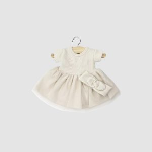 Tutu Rosana à manches courtes et headband en lin – Babies – Minikane