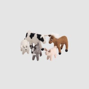 Farm Animals Set of 5 – Figurines en Feutre – Gry & Sif