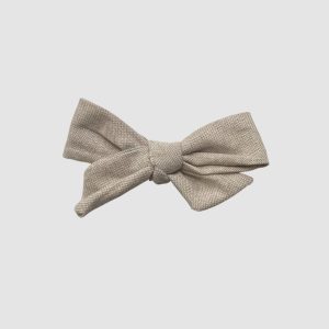 Barrette Rétro – Lin Beige & Or – Obi Obi