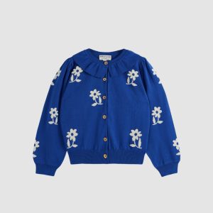 Cardigan – Fleurs Saphir – Femme – Émile et Ida