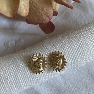 Boucles d’oreilles – Mon coeur – Plaqué Or