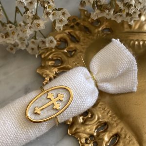 Bague – Grande Croix – Plaqué Or