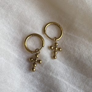 Boucles d’oreilles – Croix Divine – Acier Inoxydable