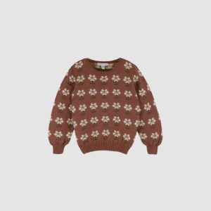 Pull Jacquard Marguerite – Bois de Rose – Émile et Ida