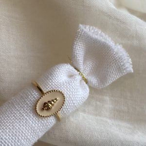 Bague – Caren – Rose pale – Plaqué Or
