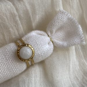 Bague – Laura – Blanc – Acier Inoxydable