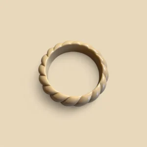 Jonc beige torsadé MM - Acétate de cellulose