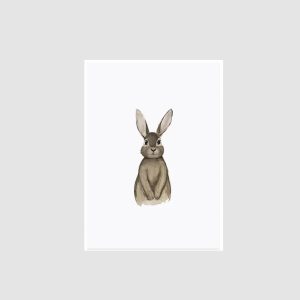 Carte aquarelle – Lapin – Eulenschnitt