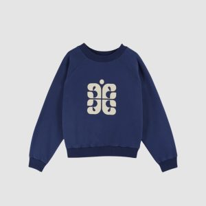 Sweat Logo Coton Bio Bleu Foncé – Femme – Émile et Ida