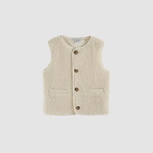 Gilet sherpa écru – Sans manches – Enfant – Émile et Ida