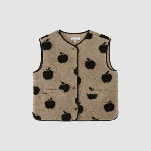 Gilet sherpa pommes – Sans manches – Femme – Émile et Ida