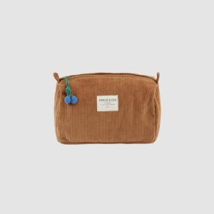 Trousse de toilette velours caramel – Pécan – Émile et Ida