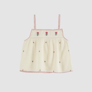 Top Bretelles Brodé – Tulipe – Emile et Ida